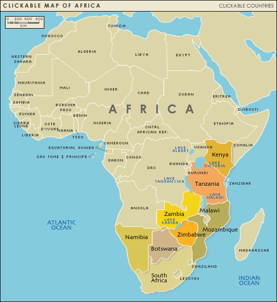 cape town africa map